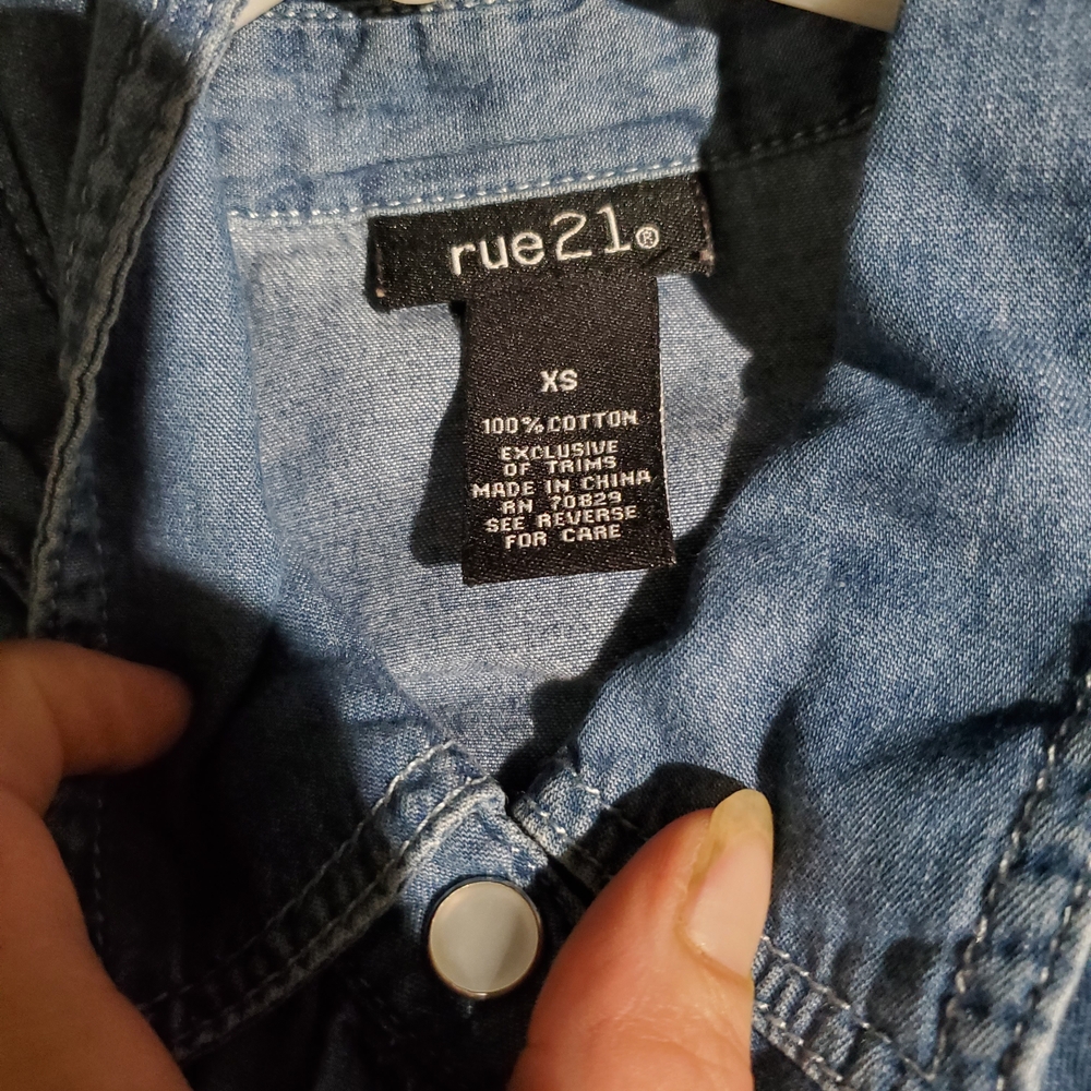 Rue21 Blue Cotton Jacket XS